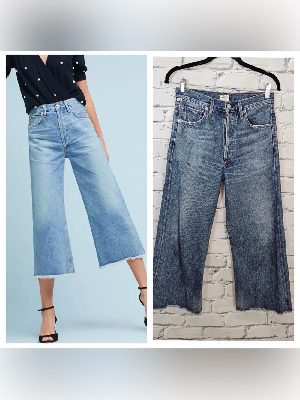 Citizens of Humanity Emma High Rise Wide Leg Crop Jeans
